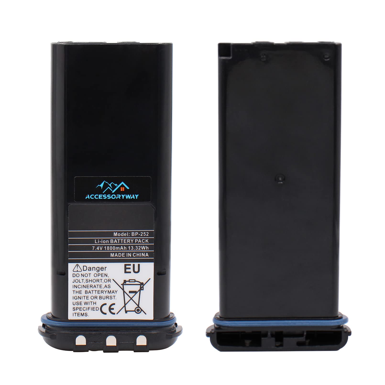 Accessoryway BP-252 7.4V 1800mAh Li-Ion Battery Compatible for ICOM IC-M36 IC-M33 IC-M34 Marine Radio Replacement Battery