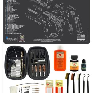 EDOG Range Warrior 27 Pc Gun Cleaning Kit - Compatible with Canik Mete - Schematic (Exploded View) Mat, Range Warrior Universal .22 9mm - .45 Kit & Tac Book Accessories Set