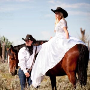 Western Outback Felt Cowboy Hat for Women Cowgirls Fedora Gus Hat Rodeo 22"-22.75" fit for M/L