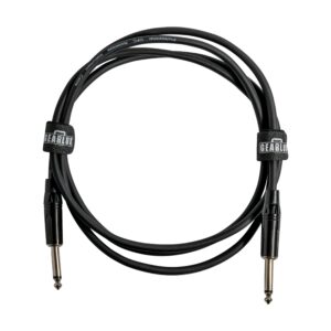 Gearlux Instrument Cable/Guitar Cable, 1/4-inch to 1/4-inch, Black, 6-Feet - 2 Pack