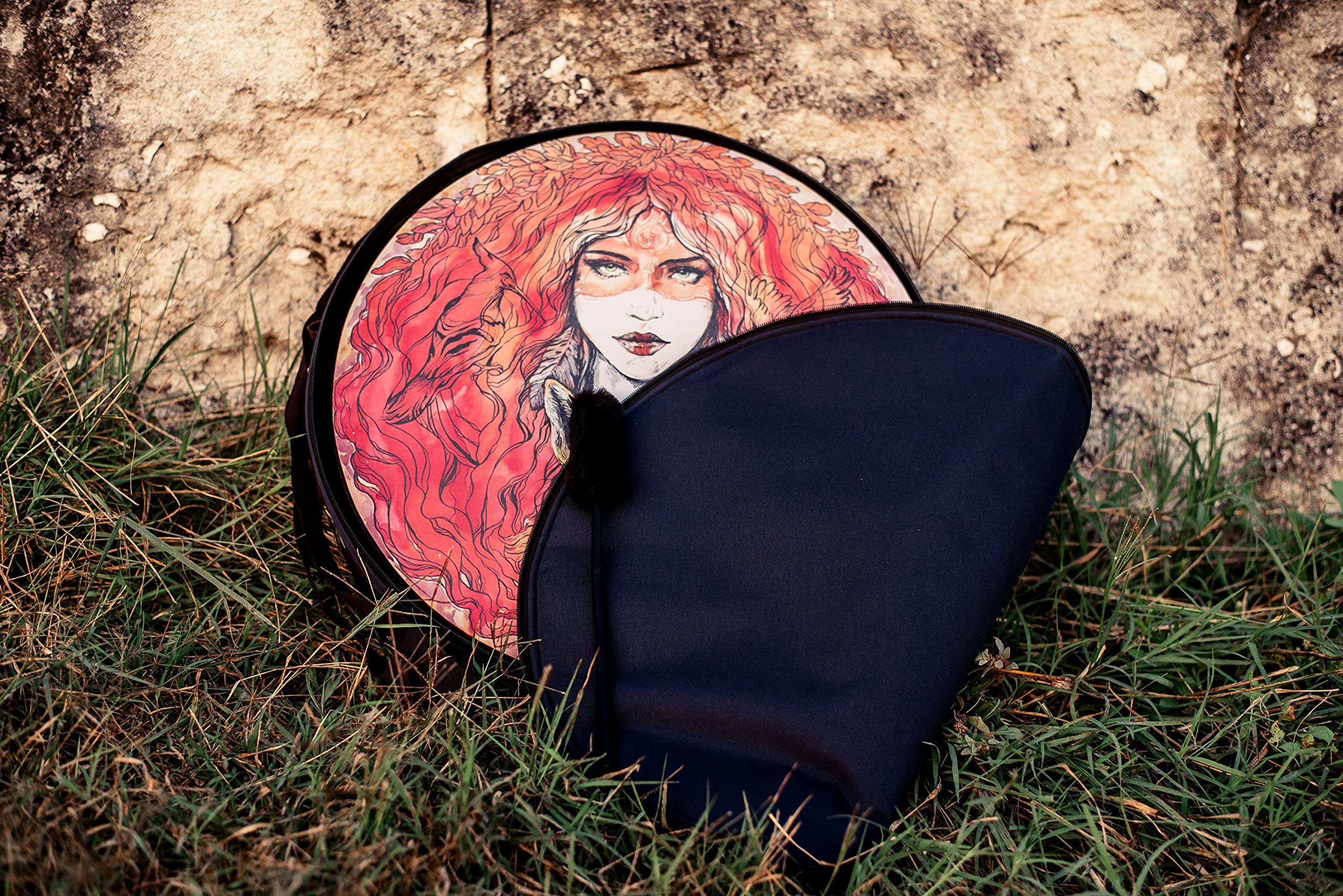 Bag for shaman vegan drum 24''| Soft and waterproof| Strong and resistant drum case