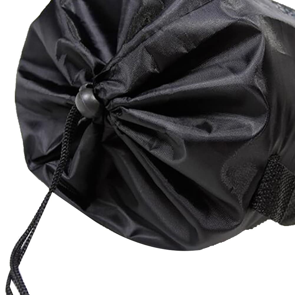 Roadoor Yoga Mat Bag for 1/2Inch Yoga Mat, Gym Fitness Yoga Blanket Carrying Drawstring Pouch Mesh Net with Adjustable Strap 1pcs Black