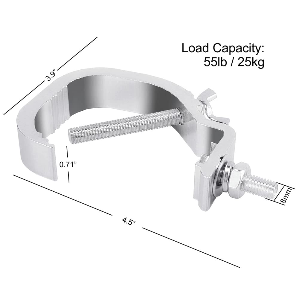 Truss C Clamp 1.18-2 Inch, 10 Pack Olaalite Stage Lights Truss Clamps, Fit for 30-50mm OD tube, Load Capacity 55LB Stage Lighting C Clamp for DJ Lighting Par Lights Spot Lights