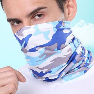 Sheliky 6Pcs Summer UV Protection Cooling Neck Gaiter Face Cover Scarf Outdoor Balaclava Bandana Headband for Men Women Fishing Cycling Running (Pack B)