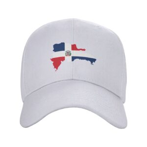 POOEDSO Dominican Republic Terrain Map Baseball Cap Fashion Solid Color Duck Tongue Hat Adjustable Casquette