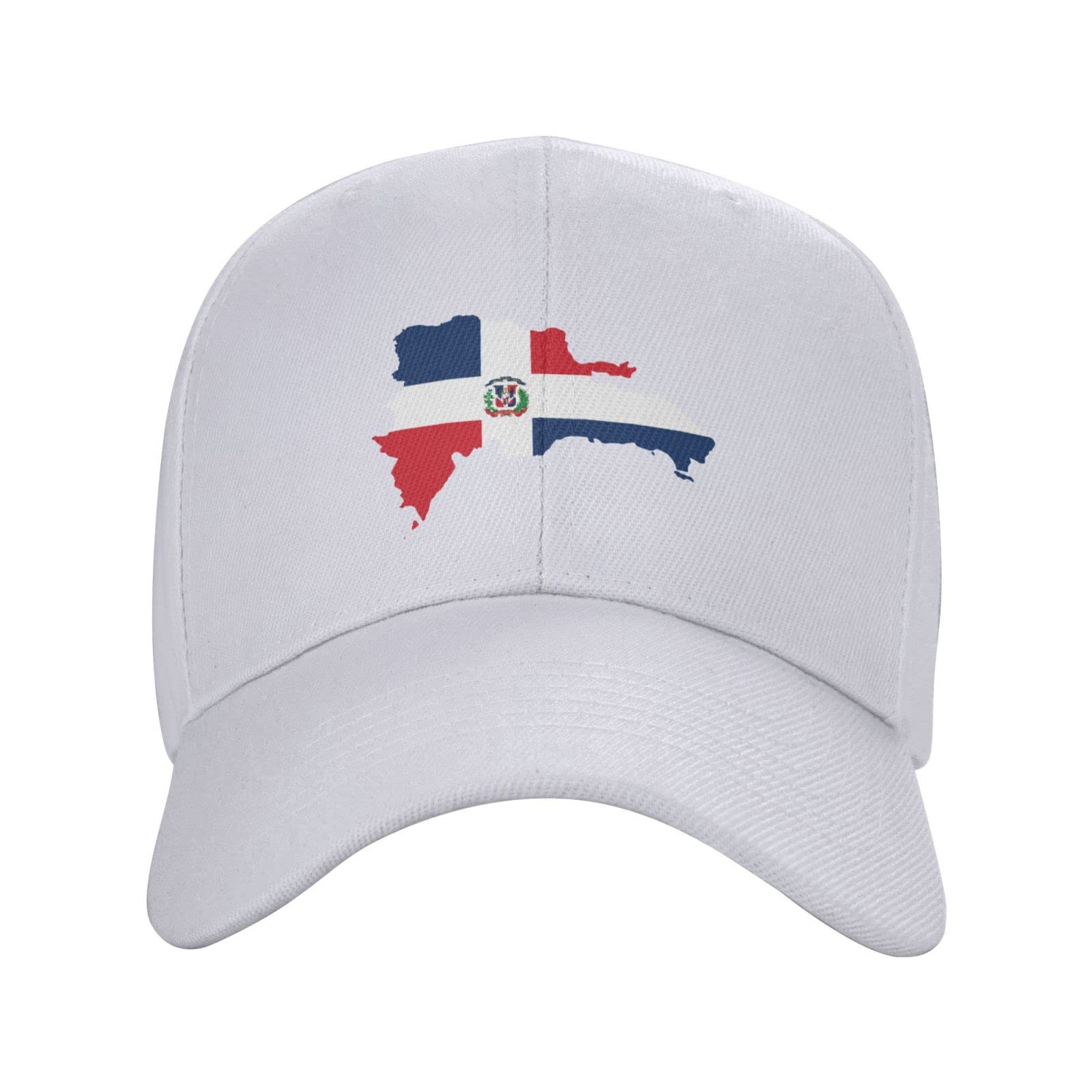 POOEDSO Dominican Republic Terrain Map Baseball Cap Fashion Solid Color Duck Tongue Hat Adjustable Casquette