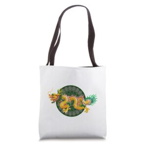 chinese dragon asian creature mythological tote bag