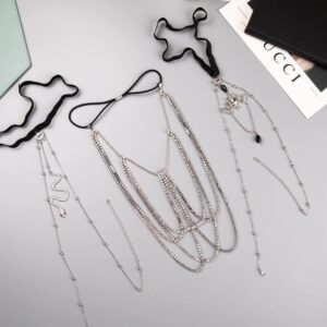 NICEIGHT Thigh Chains for Women 8PCS Leg Chains for Women Snake Leg Chain Layered Body Chain Beach Jewelry Set S