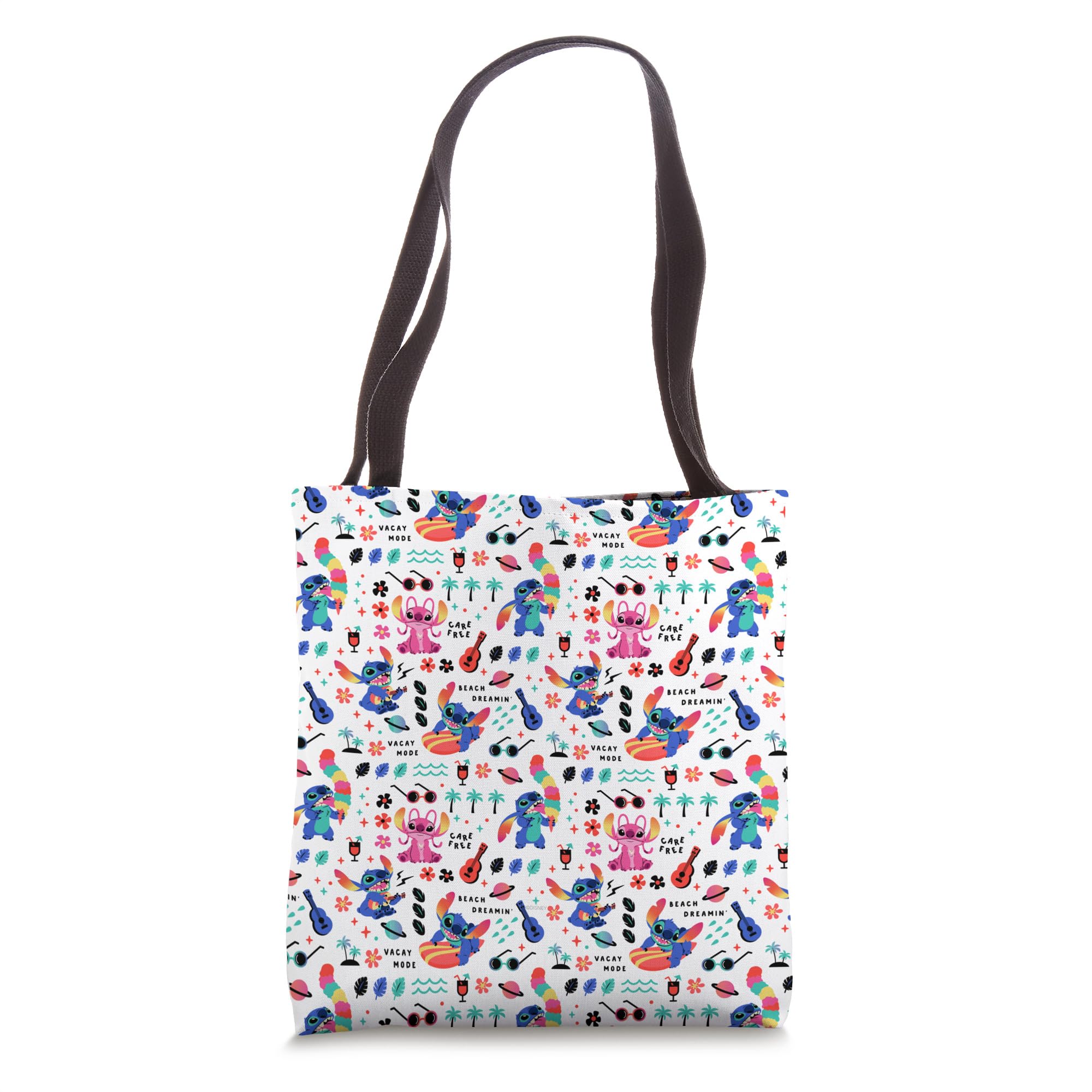 Disney Stitch and Angel Vacay Mode Print Tote Bag