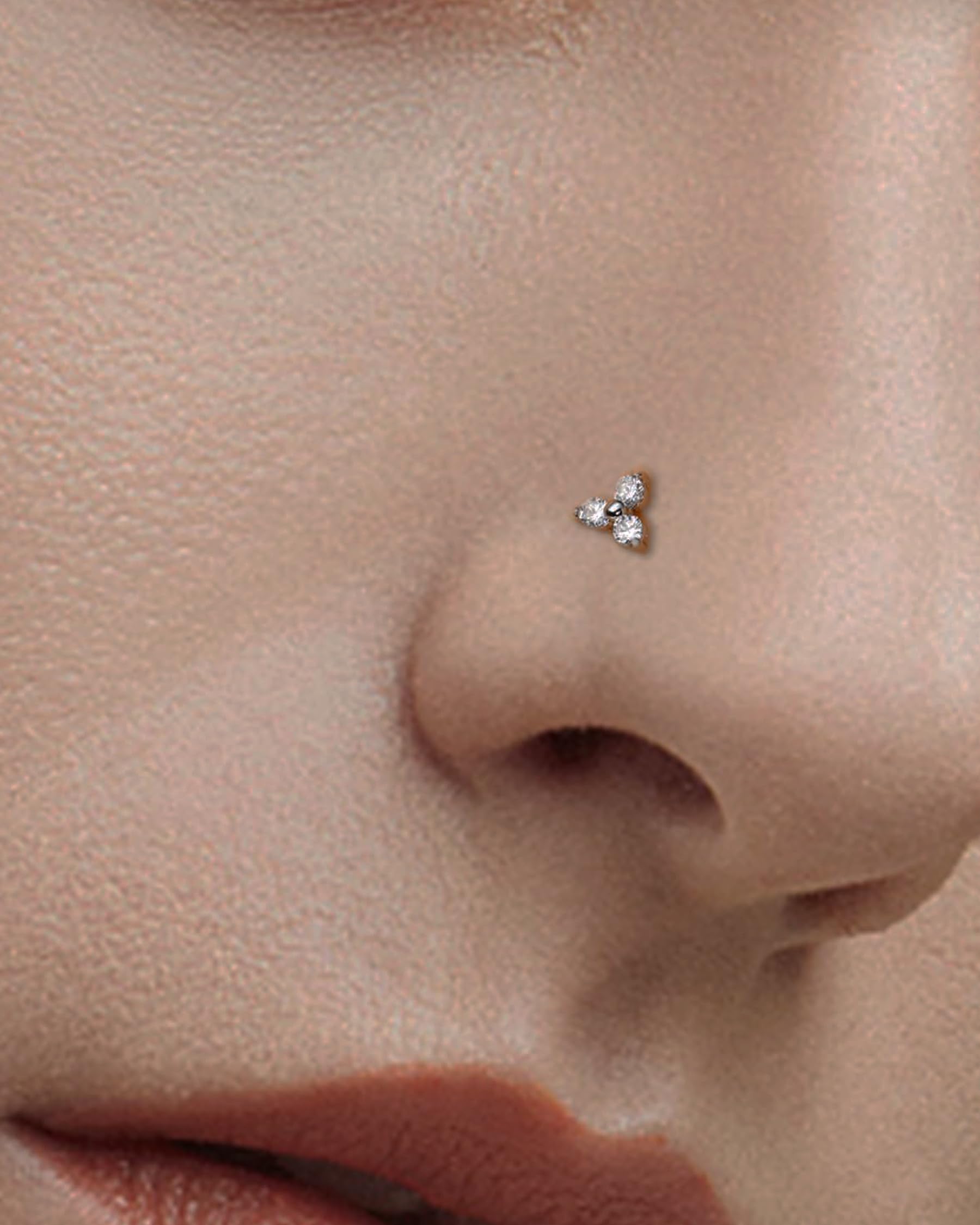 MODRSA Nose Rings Nose Rings Hoops Nose Ring Surgical Steel Nose Piercings Jewelry Double Hoop Nose Rings for Women Silver Nose Rings 20 gauge