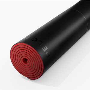 Peloton Reversible Workout Mat | 71” x 26” with 5 mm Thickness, Premium Heavy-Duty Floor & Yoga Mat, Tear & Scratch Resistant,Black, Red