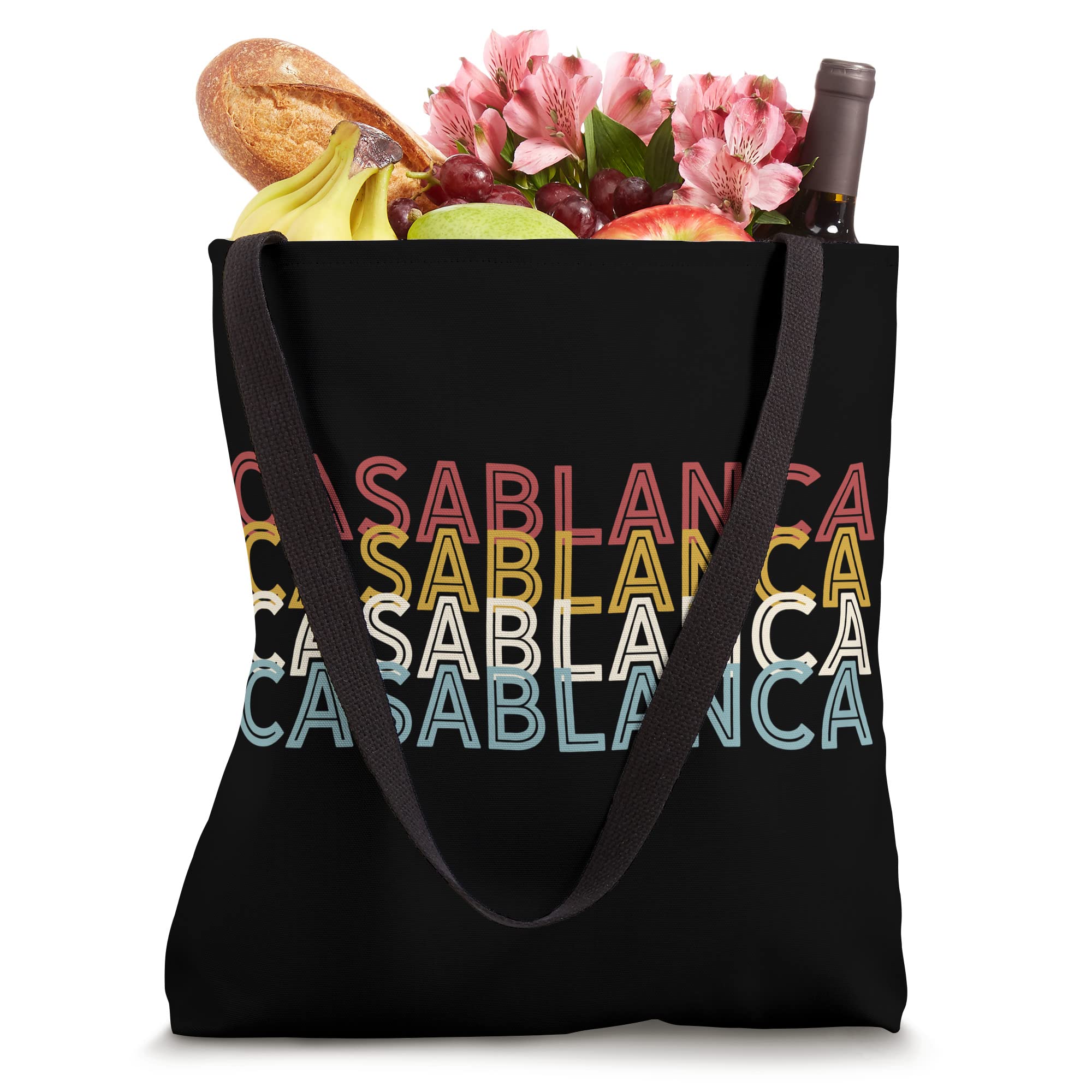 Famous City 70's Retro USA - Vintage Casablanca Tote Bag