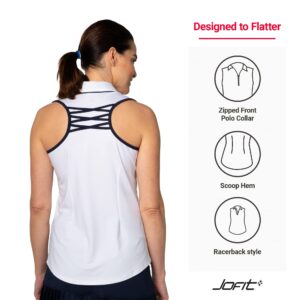 Jofit Apparel Women’s Athletic Clothing Racerback Polo for Golf & Tennis, Size XX-Large