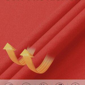 MAGCOMSEN Sun Shirt Running Shirts for Women Long Sleeve Shirts Athletic Shirts T Shirts Summer Tops for Women Rash Guard Shirts Tomato Red