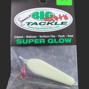 Big Nasty Tackle Super Glow Casting Spoon (1 Pack) (Original Green, 1/2 oz)