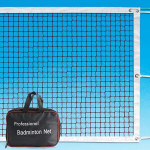 badminton net, badminton net for backyard, badminton net portable, indoor outdoor badminton volleyball nets with steel cable, professional badminton net replacement for beach, schoolyard, 20ft x 2.5ft