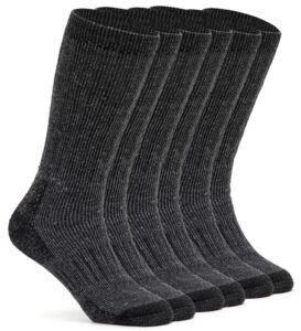 alvada mens merino wool crew socks thermal and warm socks for winter work hiking running 3 pairs sm