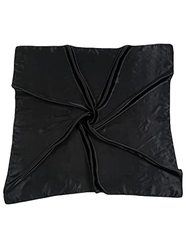 Codream Fashion Satin Square Head Scarf: 35 inch Lightweight Silk Like Neck Scarfs Vintage Hair Sleeping Wrap - Luxury Hair Bandana Designer Neckerchief for Ladies Women