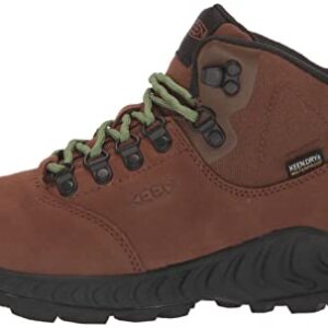 KEEN Women's NXIS Explore Mid Height Waterproof Fast Packing Hiking Boots, Bison/Campsite, 6