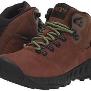 KEEN Women's NXIS Explore Mid Height Waterproof Fast Packing Hiking Boots, Bison/Campsite, 6