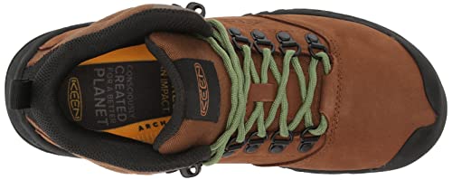 KEEN Women's NXIS Explore Mid Height Waterproof Fast Packing Hiking Boots, Bison/Campsite, 6