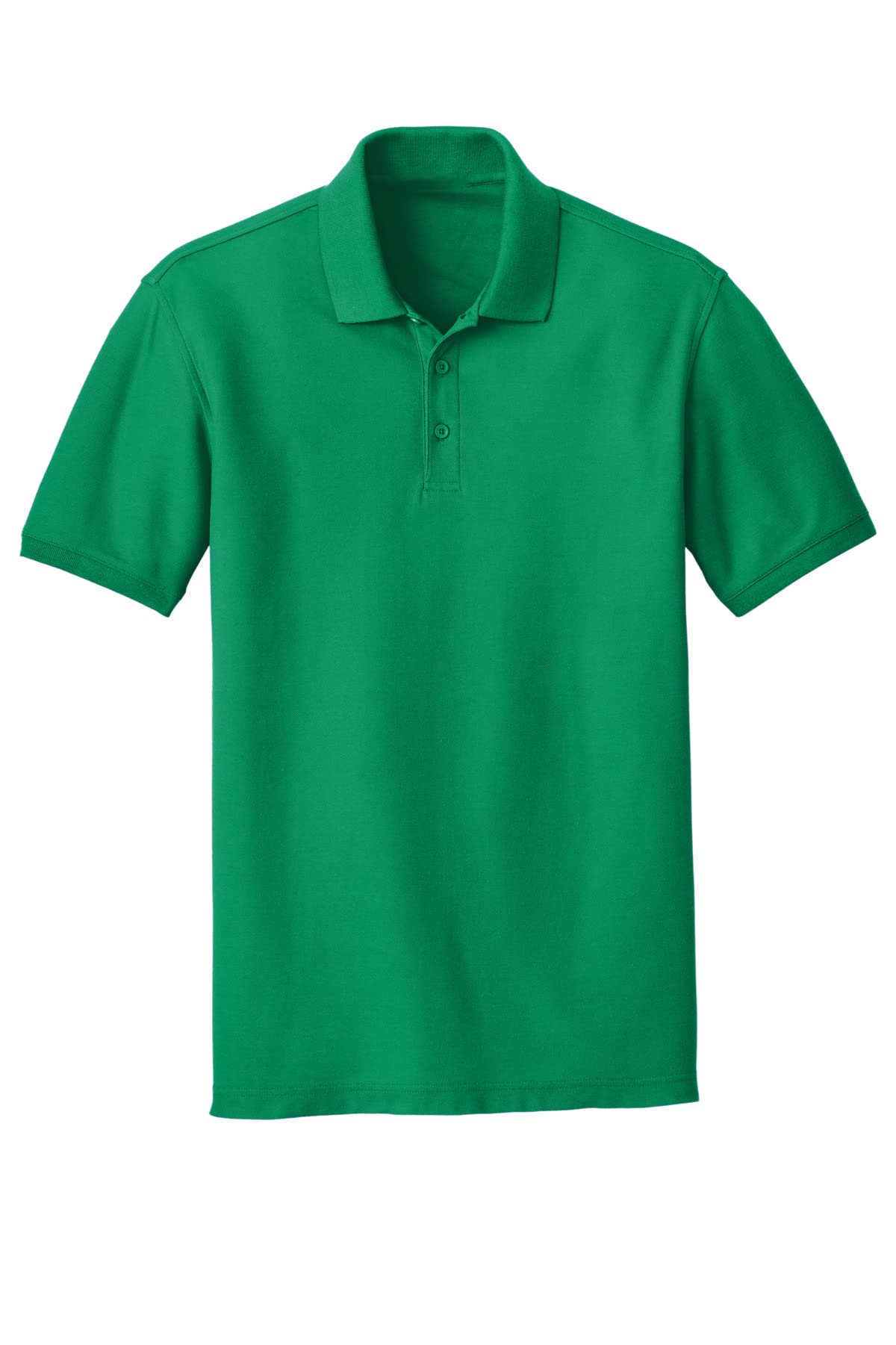 JustBlanks Men Polo Shirts Pique Polo Shirts for Men Short Sleeves 3 Button Performance Polo T Shirt - Bright Kelly Green - XL