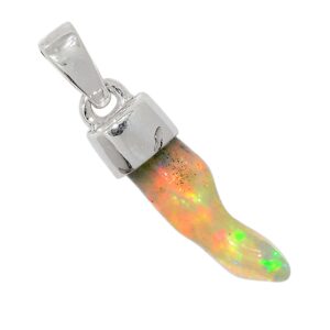 natural ethiopian opal rough 925 sterling silver pendant jewelry allp-13900