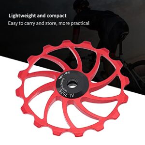 SMICH Rear Derailleur Bearing Pulley, Corrosion‑Resistant Lightweight Bikes Ceramic Bearing Pulley Guide Wheel for for Road Bike for Mountain Bike(Red)