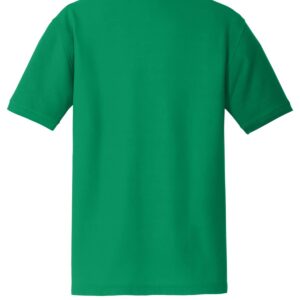 JustBlanks Men Polo Shirts Pique Polo Shirts for Men Short Sleeves 3 Button Performance Polo T Shirt - Bright Kelly Green - XL