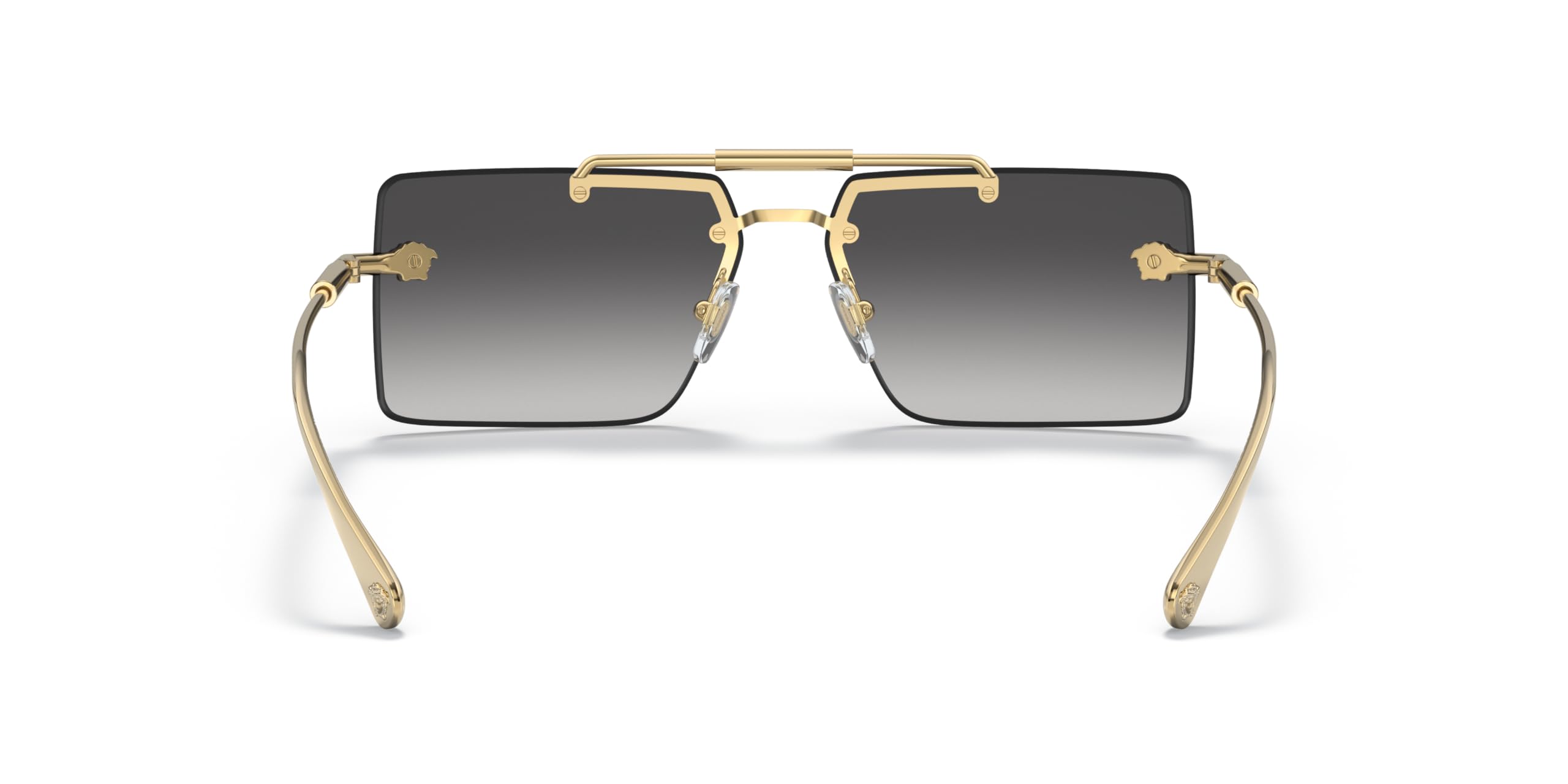 Versace Woman Sunglasses Gold Frame, Grey Gradient Lenses, 60MM