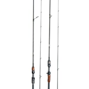 Fishing Planet Baitcast Rod Atlaua - Inshore Rod for Trout and Bass, Two Pieces, SK Reel Fuji Seat, 7' Medium and 6' 6'' Medium Light