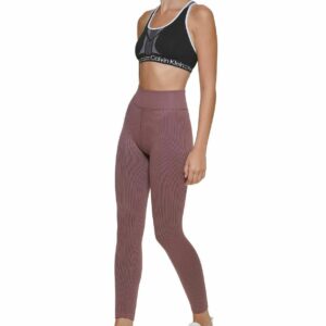 Calvin Klein Women's Premium Performance High Waist Moisture Wicking Legging, Java, X-Large