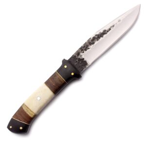 GCS Handmade Mixed Handle D2 Tool Steel Tactical Hunting Knife with leather sheath Full tang blade designed for Hunting & EDC GCS 509