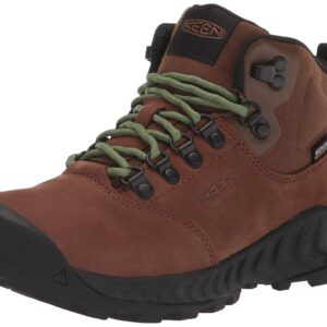 KEEN Women's NXIS Explore Mid Height Waterproof Fast Packing Hiking Boots, Bison/Campsite, 6