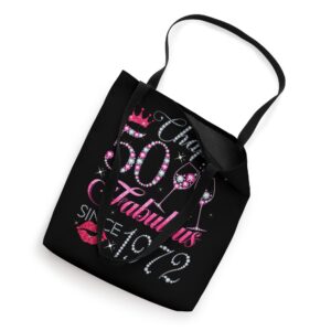 Chapter 50 Fabulous Since 1972 50Th Birthday Gift For Women Tote Bag