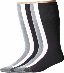 diamond star men's 6 pack athletic tube socks running sports over the calf full cushioned premium soft cotton big and tall 13-16 (multi)