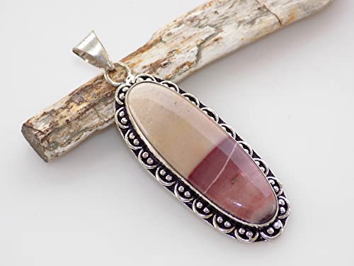 Mookaite Pendant, Birthday Gift Jewelry, Designer Pendant, Silver Plated Pendant, Handmade Pendant Jewelry, Boho Jewelry