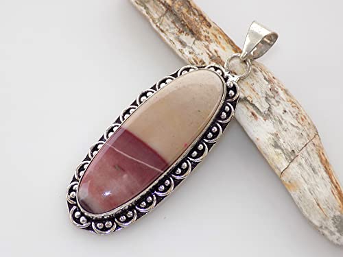 Mookaite Pendant, Birthday Gift Jewelry, Designer Pendant, Silver Plated Pendant, Handmade Pendant Jewelry, Boho Jewelry