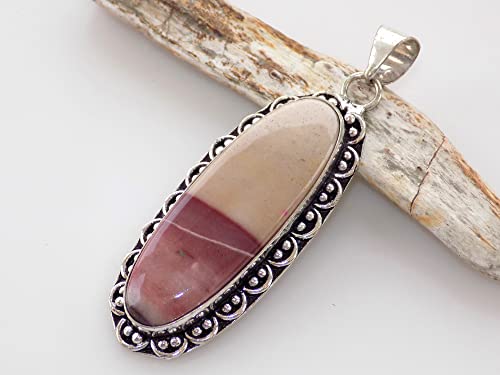 Mookaite Pendant, Birthday Gift Jewelry, Designer Pendant, Silver Plated Pendant, Handmade Pendant Jewelry, Boho Jewelry