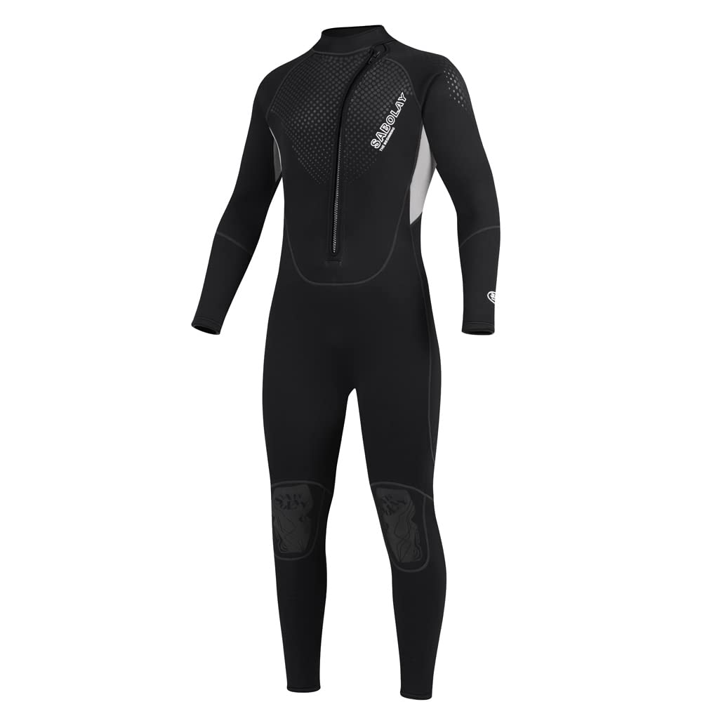 Wet Suits for Men Women 3mm Neoprene Full Body Diving Suits Keep Warm Suitable for Water Sports (X-Large, Men-Black Red -08)