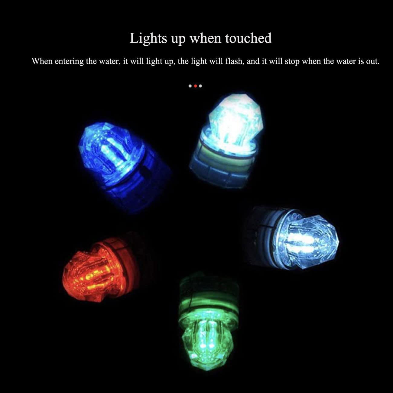 Edearkar LED Fishing Light Underwater 10-Pack Deep Drop Lights Waterproof Diamond Tubular Underwater Colorful Fishing Lure Light Attractants for Tuna Swordfish