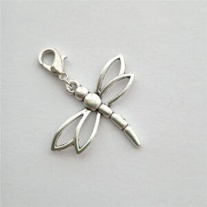 WYGUYO 2pcs Dragonfly Clip on Charm, Dragonfly Zipper Pull, Insect Jewelry