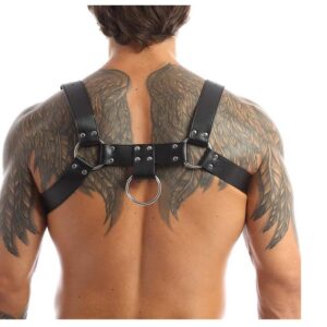 Men's Adjustable Strong and Sturdy Neoprene Harness Body Chest Harness Belt Gay Comfortable Interest Buckles Clubwear Costume