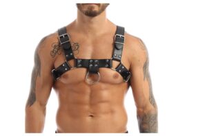 men's adjustable strong and sturdy neoprene harness body chest harness belt gay comfortable interest buckles clubwear costume