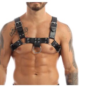 Men's Adjustable Strong and Sturdy Neoprene Harness Body Chest Harness Belt Gay Comfortable Interest Buckles Clubwear Costume