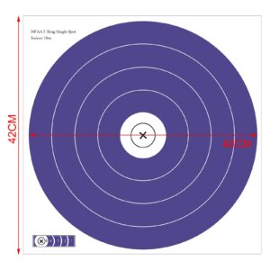 Cosmos 12 Pcs Archery Targets Paper 40cm Standard Archery Targets Compatible with NFAA 5 Ring Single Spot 300 Round Target Face Bow Arrow Paper Target for Archery Training Competition Target Practice