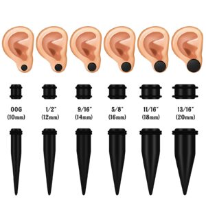 Longbeauty 24pcs Big Gauges Kit Ear Stretching Kit 00G-20mm Acrylic Tapers Plugs Body Piercing Set