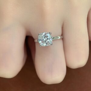 CGSRING 3 Carat Cushion Cut Moissanite Rings, Cushion Cut Moissanite Engagement Ring, 3ct Moissanite Rings (11)