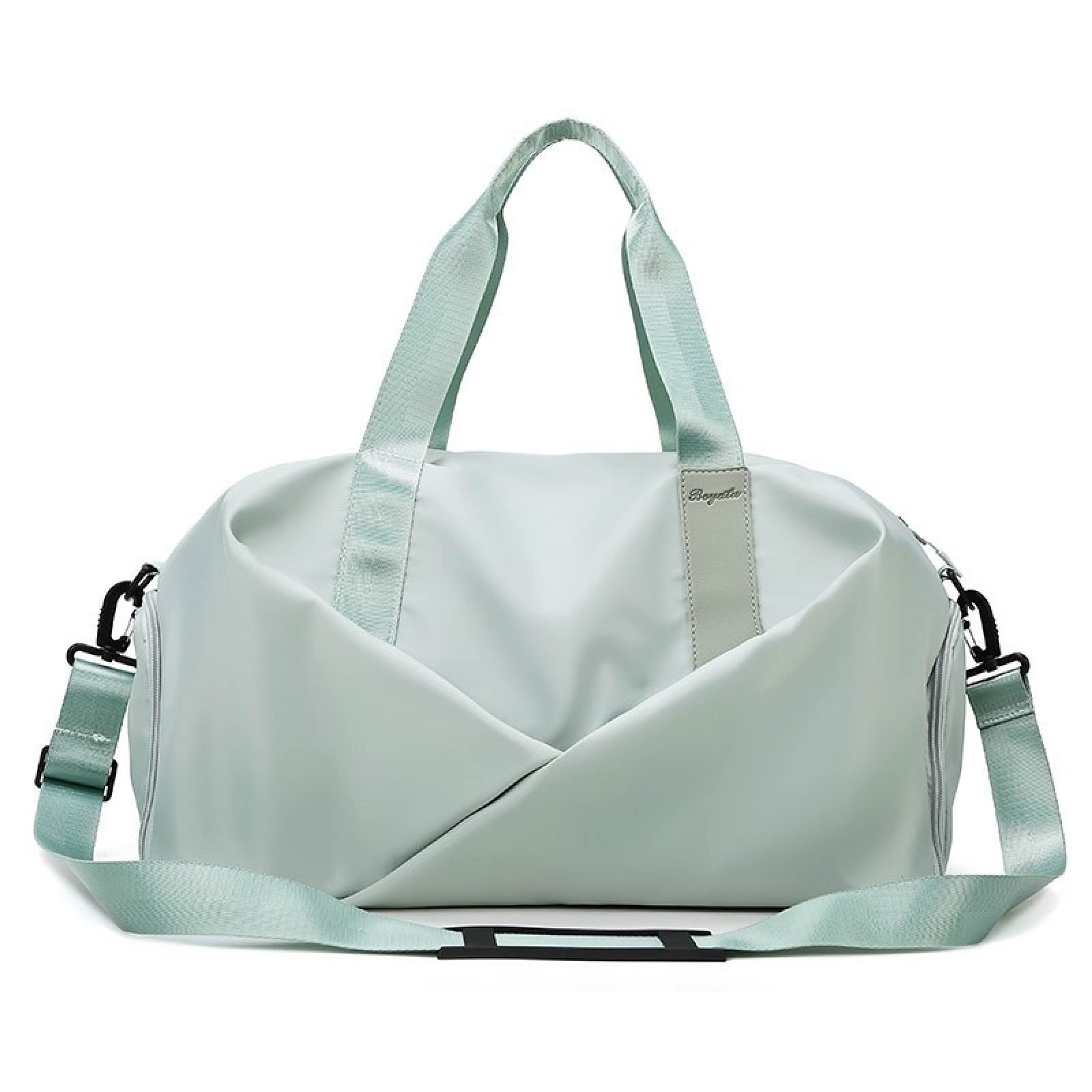 Duffle Bag, Gym Bag for Women, Separate Shoes Compartment Yoga Bag, Wet and Dry Separation Beach Bag (Large, Mint Green)