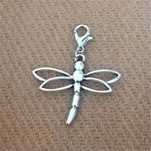 WYGUYO 2pcs Dragonfly Clip on Charm, Dragonfly Zipper Pull, Insect Jewelry